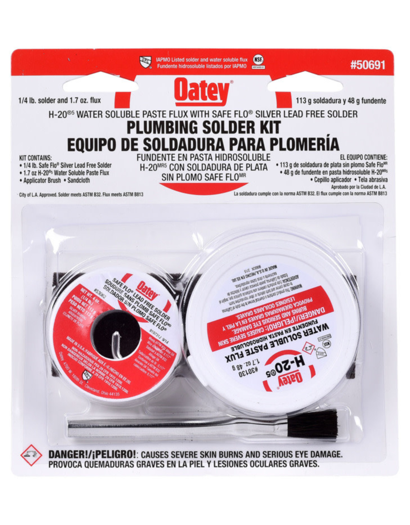 Oatey Oatey H-20-5 50691 Lead Free Professional Grade Flux Solder Kit