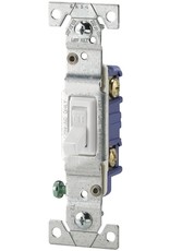 Eaton Eaton Wiring Devices 1301-7W Toggle Switch, 15 A, 120 V, Polycarbonate Housing Material, White*