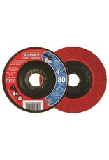 Diablo Diablo Steel Demon DCX045080N01F Flap Disc, 4-1/2 in Dia, 7/8 in Arbor, 80 Grit, Medium, Zirconium Oxide Abrasive