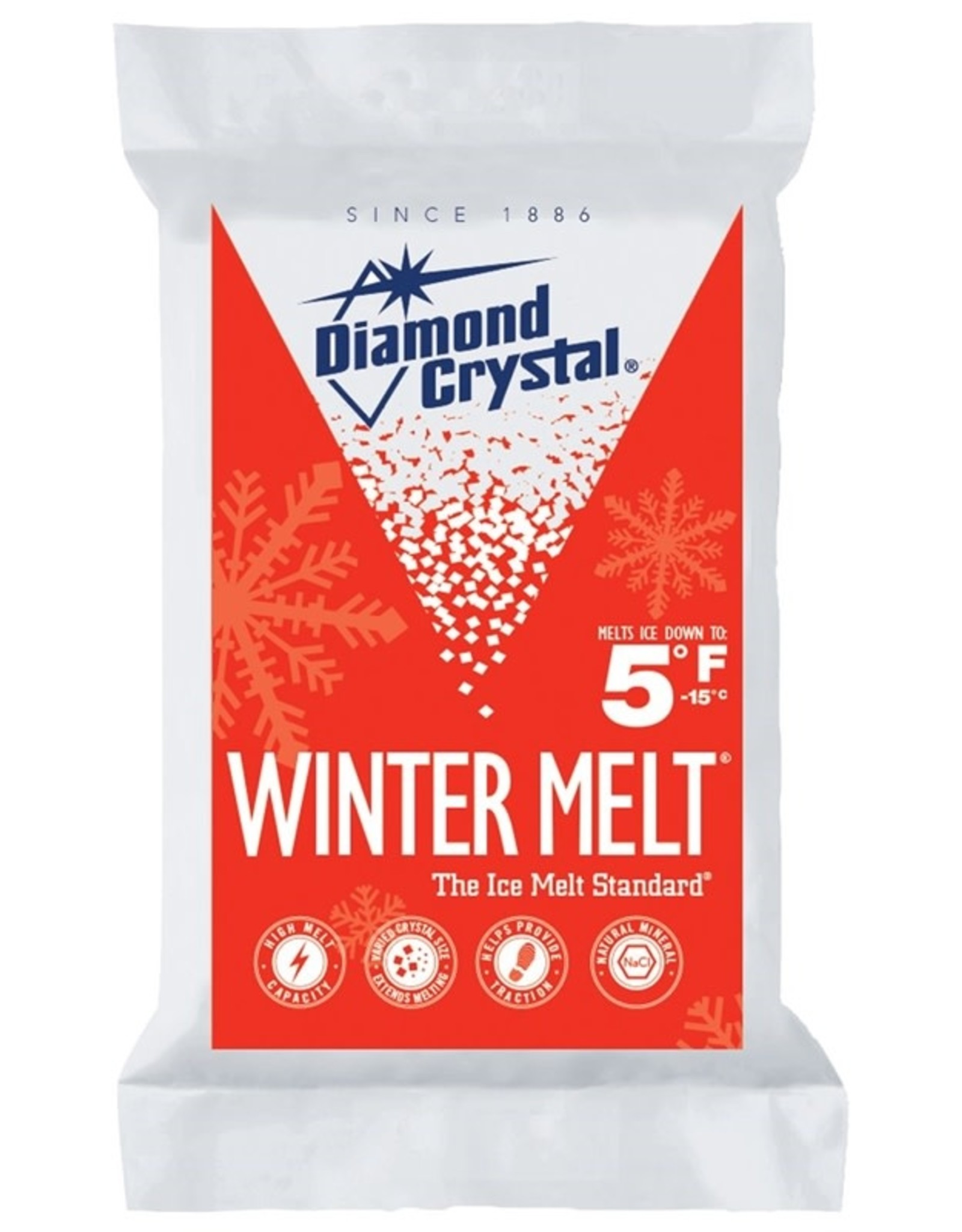 Cargill Diamond Cargill Diamond Crystal Winter Melt 100012605 Ice Melter Salt, Crystalline Solid, White, 50 lb Bag