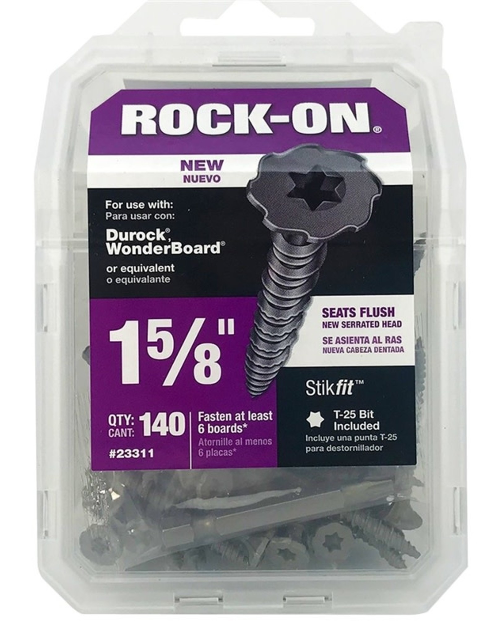 Rock-On Rock-On 23311 Cement Board Screw, #9 Thread 1 5/8"*