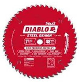 Diablo Diablo Steel Demon D0748CFA Circular Saw Blade, 7-1/4 in Dia, 5/8 in Arbor, 48-Teeth, Cermet Cutting Edge