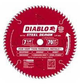 Diablo Diablo Steel Demon D0770FA Circular Saw Blade, 7-1/4 in Dia, 5/8 in Arbor, 70-Teeth, TiCo Cutting Edge*