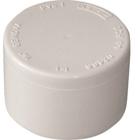 Lasco LASCO 447007BC Pipe Cap, 3/4 in, Slip, PVC, White, SCH 40 Schedule, 480 psi Pressure
