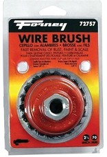 Forney Forney 72757 Wire Cup Brush, 2-3/4 in Dia, 5/8-11 Arbor/Shank, 0.02 in Dia Bristle