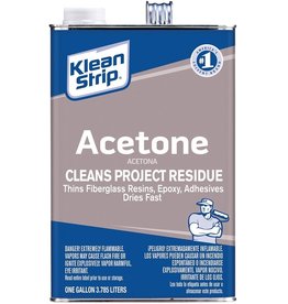 Klean Strip Klean Strip GAC18 Acetone Thinner, Liquid, Characteristic Ketone, Sweet Pungent, Clear, 1 gal, Can*