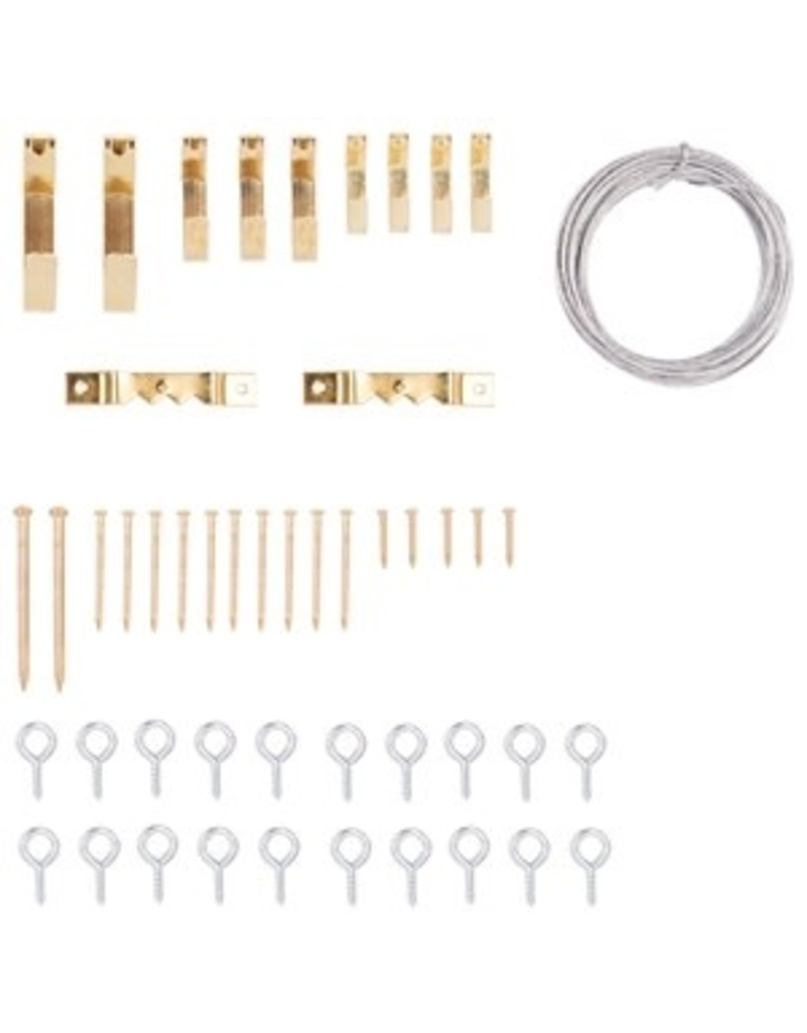 Prosource ProSource PH-82109-PS Picture Hanger Kit, Brass*