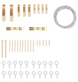Prosource ProSource PH-82109-PS Picture Hanger Kit, Brass*