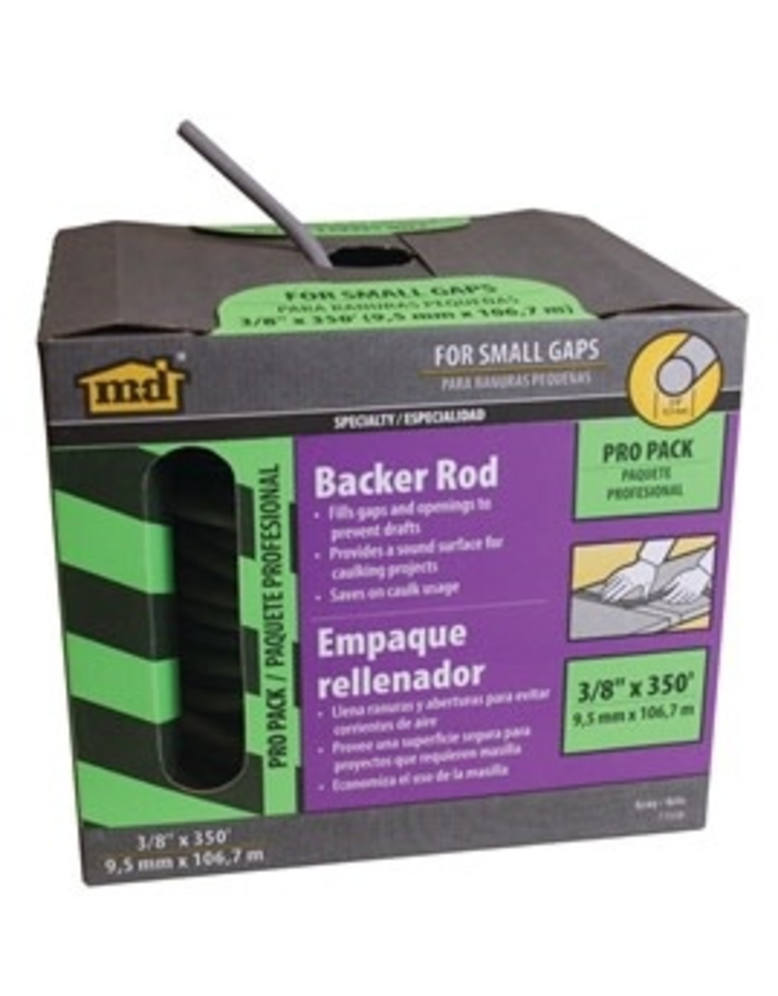 M-D Building Products 3/8" Backer Rod - Sold by Linear Foot*