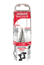 Diablo Diablo DSD0875S12 Step Drill Bit, 3/8 to 7/8 in Dia, 2-3/4 in OAL, Dual Flute, 1/4 in Dia Shank, Hex Shank