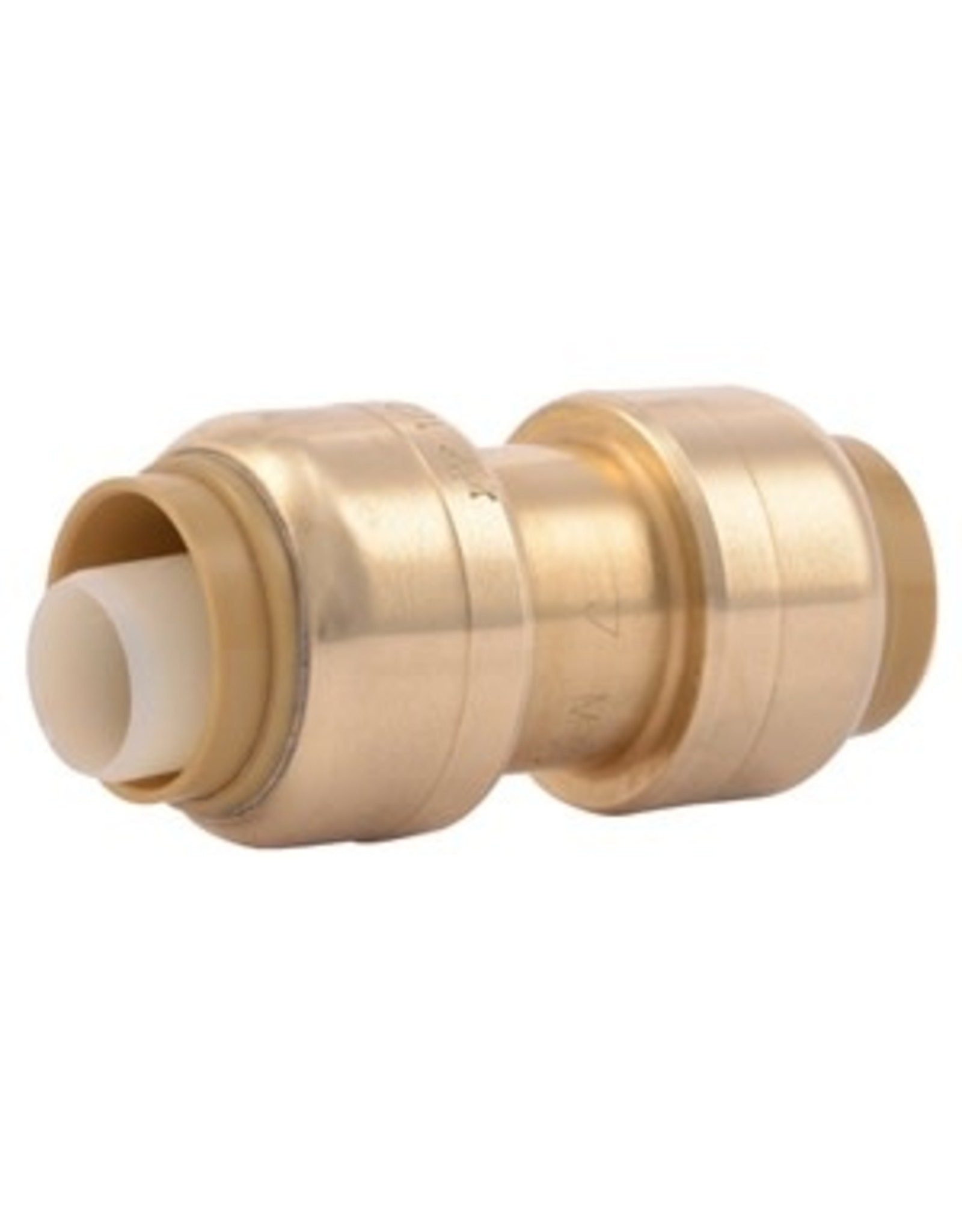 Cash Acme SharkBite U008LFA Tube Coupler, 1/2 in, Brass, 200 psi Pressure