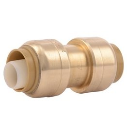 Cash Acme SharkBite U008LFA Tube Coupler, 1/2 in, Brass, 200 psi Pressure