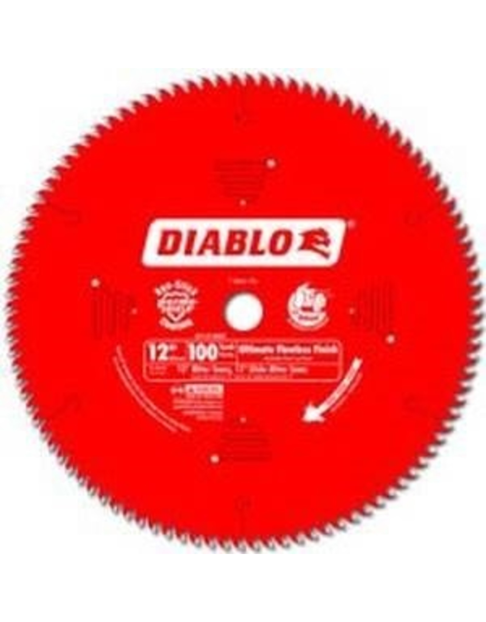 Diablo Diablo D12100X Circular Saw Blade, 12 in Dia, 1 in Arbor, 100-Teeth, Carbide Cutting Edge
