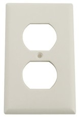 Eaton Eaton Wiring Devices 2132W-BOX Duplex Receptacle Wallplate, 4-1/2 in L, 2-3/4 in W, 1-Gang, Thermoset, White