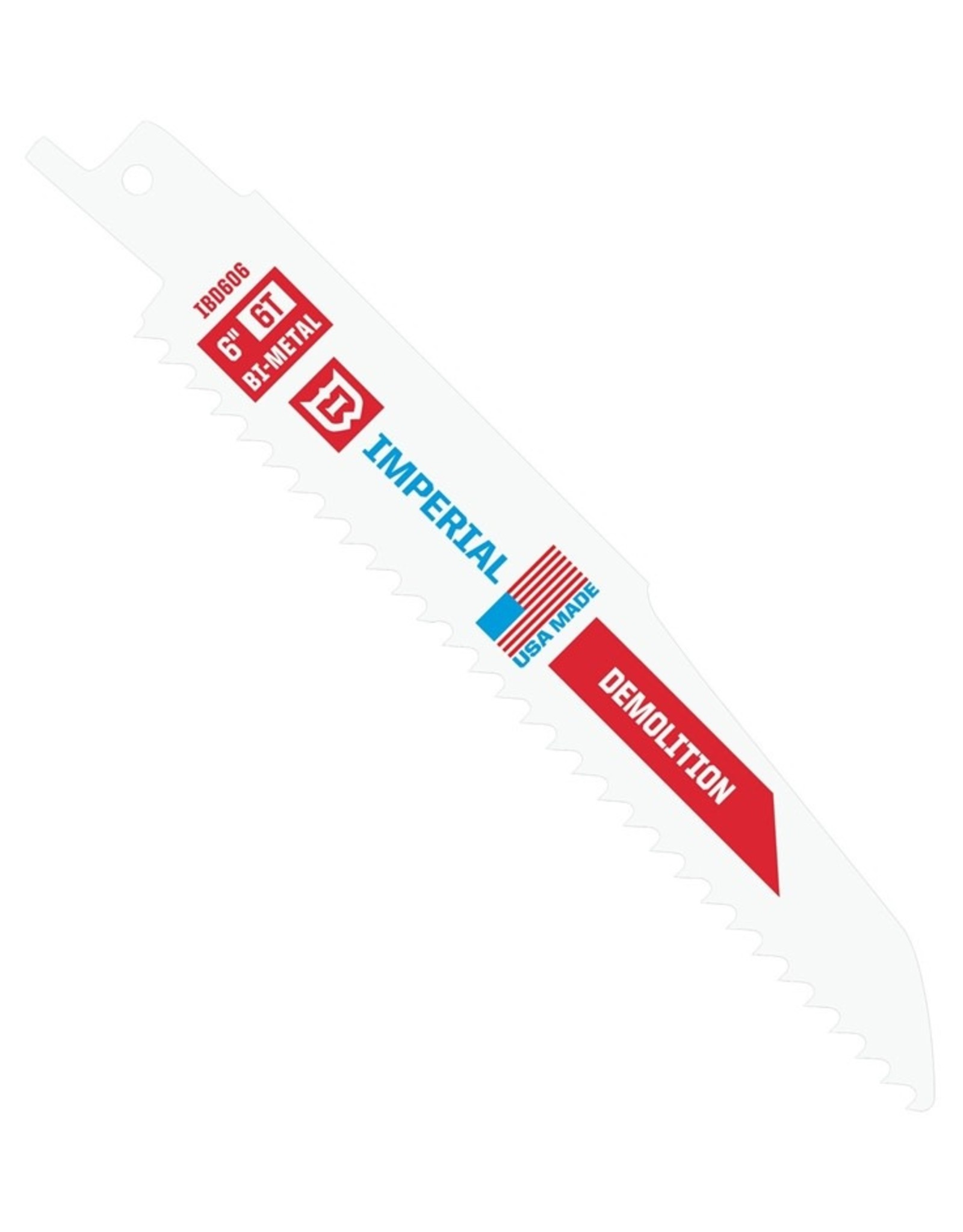 Imperial Blades IMPERIAL BLADES IBD606-B Demolition Reciprocating Blade, 6 in L, 6 TPI, Bi-Metal Cutting Edge