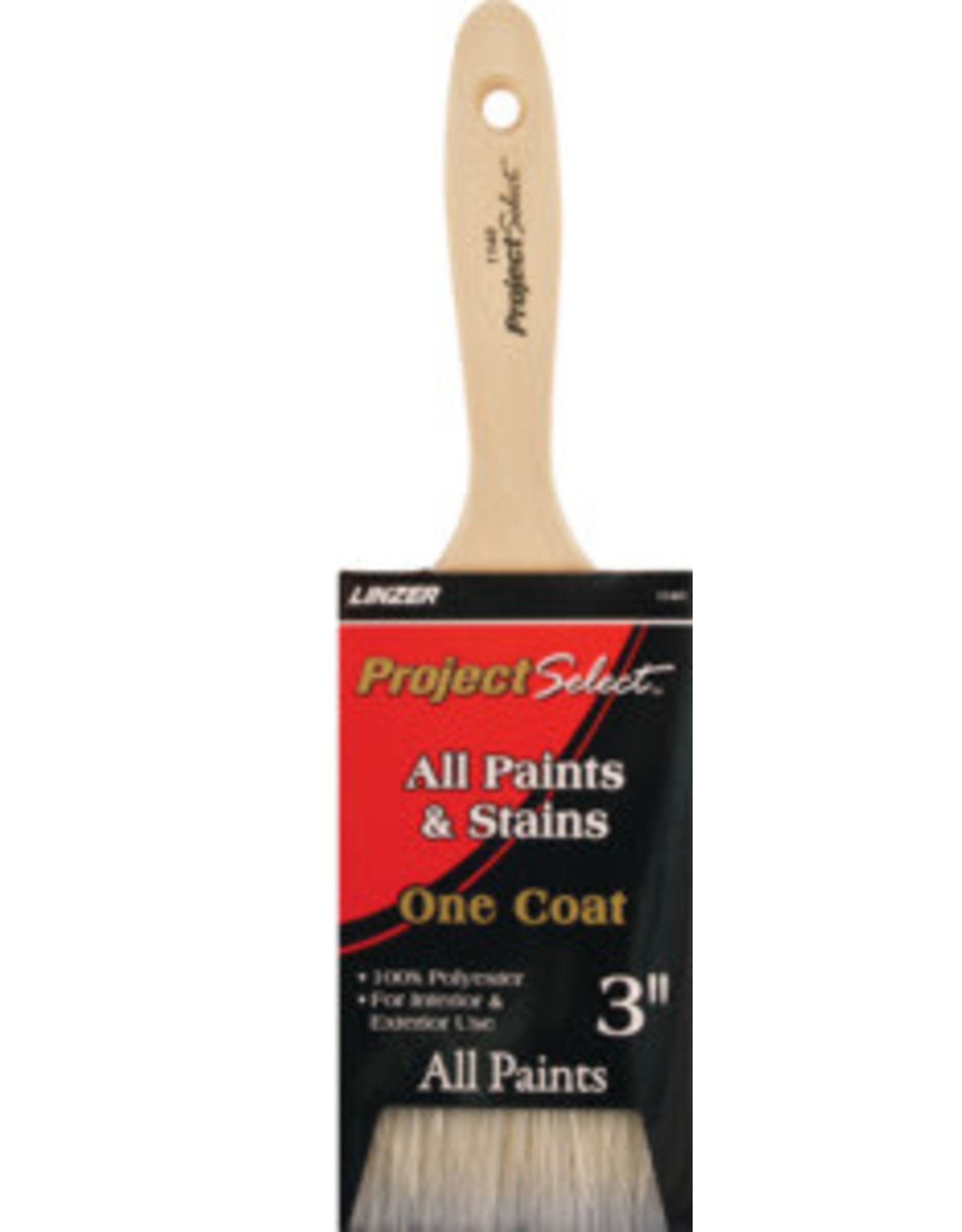 Linzer Products Linzer WC 1140-3 Paint Brush, 3 in W, 3-1/4 in L Bristle, Varnish Handle*