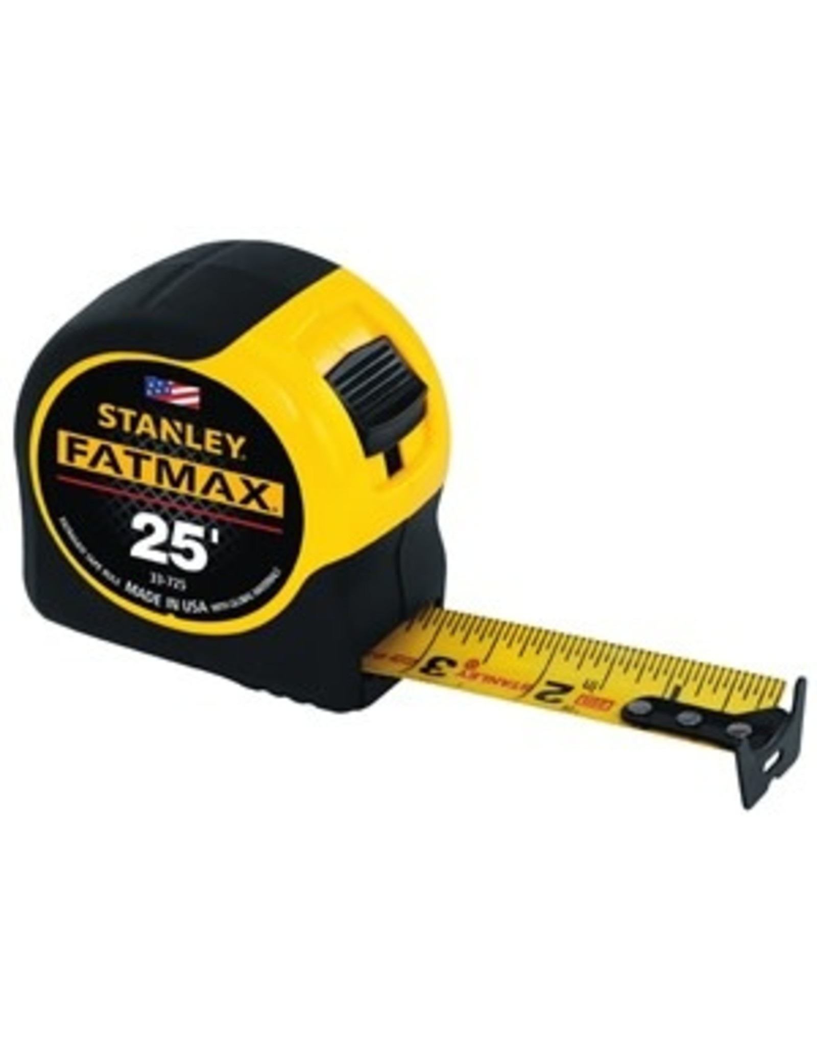 Stanley STANLEY 33-725 Classic Tape, 25 ft L Blade, 1-1/4 in W Blade, Black/Yellow Case*