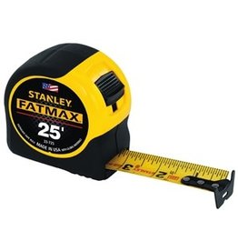 Stanley STANLEY 33-725 Classic Tape, 25 ft L Blade, 1-1/4 in W Blade, Black/Yellow Case*