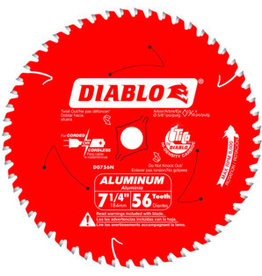 Diablo Diablo D0756NA Circular Saw Blade, 7-1/4 in Dia, 5/8 in Arbor, 56-Teeth, TiCo Cutting Edge