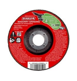 Diablo Diablo DBD040250701C Grinding Wheel, 4 in Dia, 1/4 in Thick, 5/8 in Arbor, Aluminum Oxide Abrasive