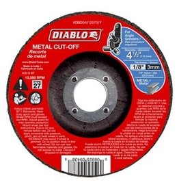 Diablo Diablo DBD045125701F Cut-Off Wheel, 4-1/2 in Dia, 1/8 in Thick, 7/8 in Arbor, Aluminum Oxide Abrasive