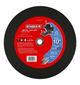 Diablo Diablo DBD100093L01F Cut-Off Disc, 10 in Dia, 3/32 in Thick, 5/8 in Arbor, Aluminum Oxide Abrasive