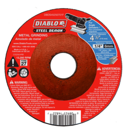 Diablo DBDS45250701F DIABLO - STEEL DEMON 4-1/2 in. Type 27 Metal Grinding Disc