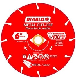 Diablo Diablo DDD060DIA101F Cut-Off Blade, 6 in Dia, 5/8, 7/8 in Arbor, Continuous Rim