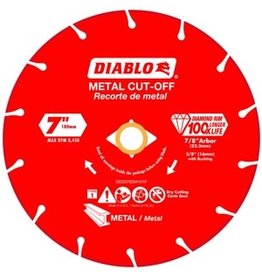 Diablo Diablo DDD070DIA101F Cut-Off Blade, 7 in Dia, 5/8, 7/8 in Arbor, Continuous Rim