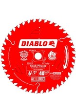 Diablo Diablo D0641A Circular Saw Blade, 6-1/2 in Dia, 5/8 in Arbor, 40-Teeth, Applicable Materials: Hardwood, Plywood