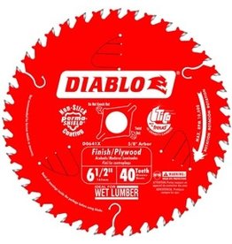 Diablo Diablo D0641A Circular Saw Blade, 6-1/2 in Dia, 5/8 in Arbor, 40-Teeth, Applicable Materials: Hardwood, Plywood