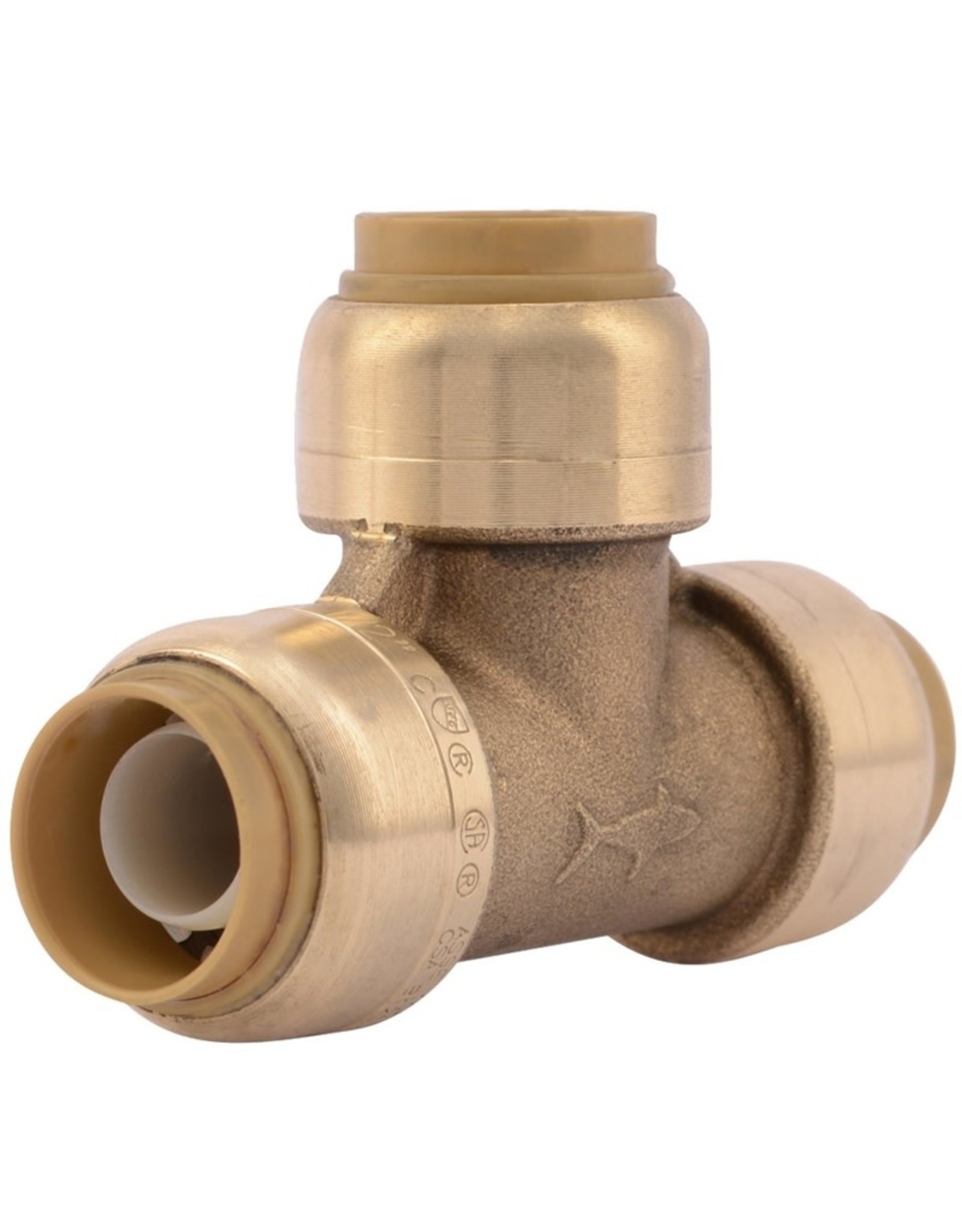 SharkBite SharkBite U362LFA Tube Tee, 1/2 in, Push-Fit, DZR Brass, 200 psi Pressure