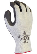 Atlas ATLAS ThermaFit 451L-09.RT Ergonomic Work Gloves, Unisex, L, 9 in L, Knit Wrist Cuff, Rubber, Dark Gray