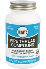 Harvey's HARVEY 029035 Pipe Thread Compound, 8 fl-oz Jar, Thick Paste, Gray