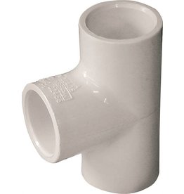 Lasco LASCO 401005BC Pipe Tee, 1/2 in, Slip, PVC, White, SCH 40 Schedule