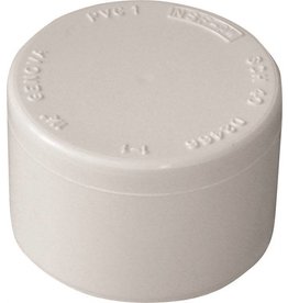 Lasco LASCO 447015BC Pipe Cap, 1-1/2 in, Slip, PVC, White, SCH 40 Schedule, 330 psi Pressure