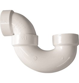 Canplas CANPLAS 193201S P-Trap, 1-1/2 in, Hub, PVC, White, SCH40 Schedule