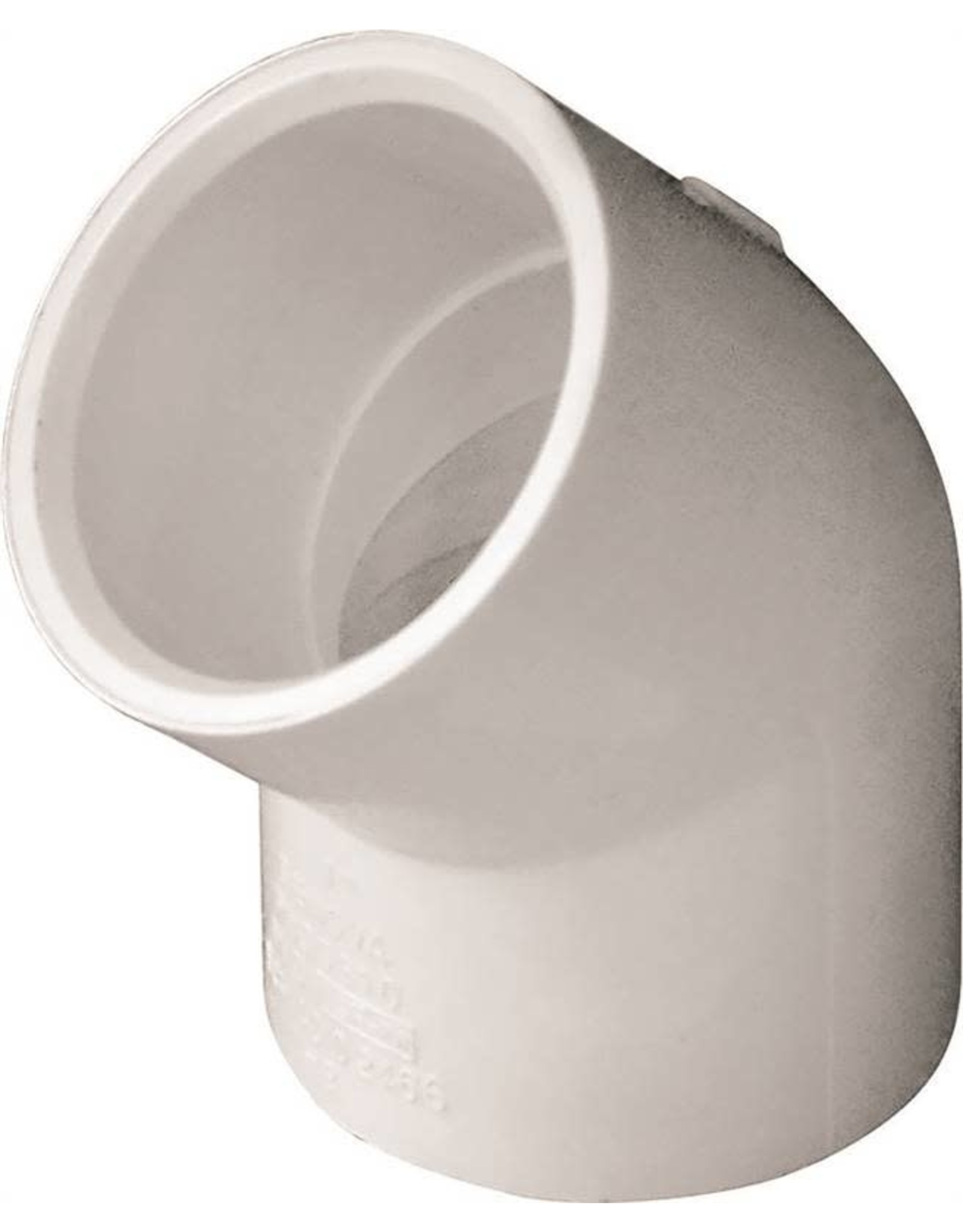 Lasco LASCO 417010BC Pipe Elbow, 1 in, Slip, 45 deg Angle, PVC, White, SCH 40 Schedule, 450 psi Pressure*