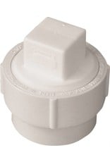 Canplas CANPLAS 193701AS Cleanout Body with Threaded Plug, 1-1/2 in, Spigot x FNPT, PVC, White