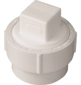 Canplas CANPLAS 193701AS Cleanout Body with Threaded Plug, 1-1/2 in, Spigot x FNPT, PVC, White