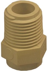 Nibco NIBCO T00060D Pipe Adapter, 1/2 in, Slip x MIP, CPVC, SCH 40 Schedule