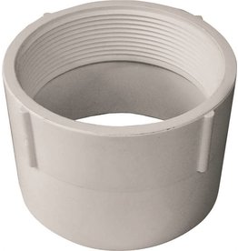 Canplas CANPLAS 192894 Pipe Adapter, 4 in, FNPT x Hub, PVC, White