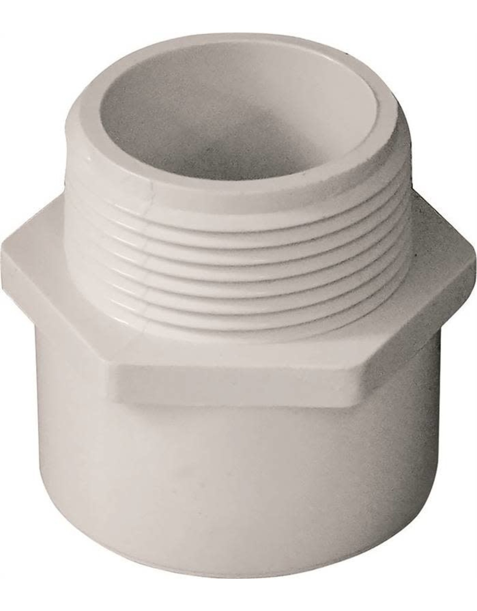 Lasco LASCO 436012BC Male Adapter, 1-1/4 in, MPT x Slip, PVC, White, SCH 40 Schedule, 370 psi Pressure