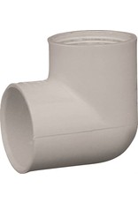 Lasco LASCO 407010BC Pipe Elbow, 1 in, Slip x FPT, 90 deg Angle, PVC, White, SCH 40 Schedule, 450 psi Pressure