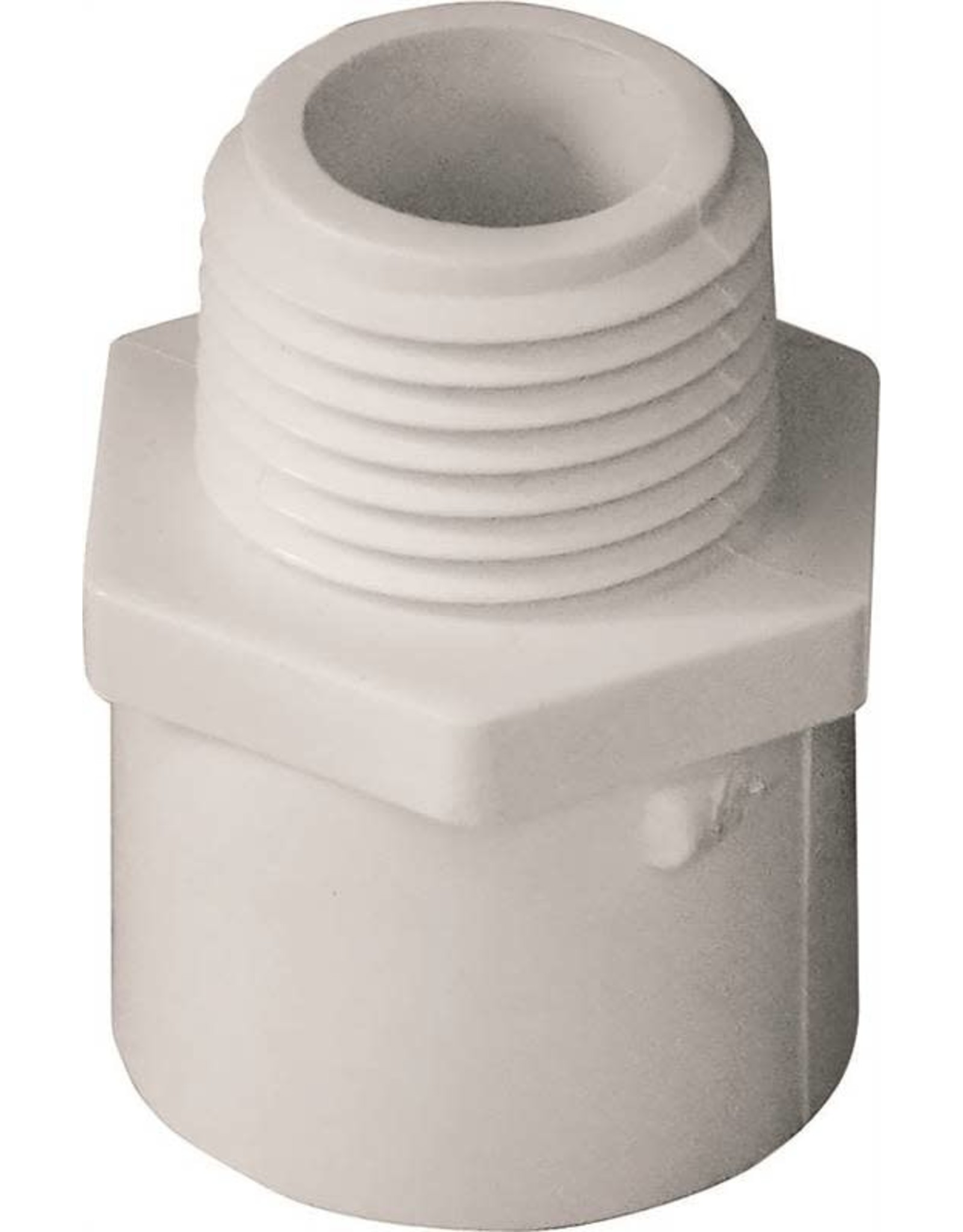 Lasco LASCO 436005BC Male Adapter, 1/2 in, MPT x Slip, PVC, White, SCH 40 Schedule, 600 psi Pressure*