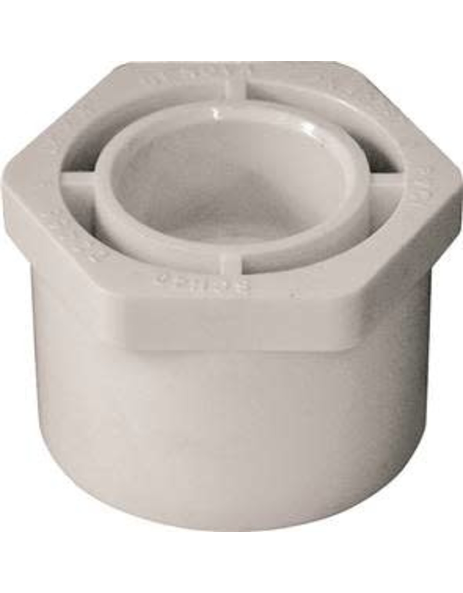 Lasco LASCO 437210BC Reducing Bush, 1-1/2 x 3/4 in, Spigot x Slip, PVC, White, SCH 40 Schedule