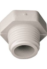 Lasco LASCO 450005BC Pipe Plug, 1/2 in, MPT, PVC, White, SCH 40 Schedule