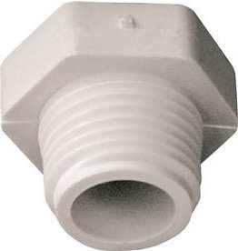 Lasco LASCO 450005BC Pipe Plug, 1/2 in, MPT, PVC, White, SCH 40 Schedule