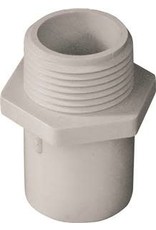 Lasco LASCO 436131BC Reducing Male Adapter, 1 x 3/4 in, MPT x Slip, PVC, White, SCH 40 Schedule, 270 psi Pressure