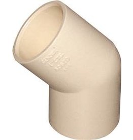 Nibco NIBCO T00080D Pipe Elbow, 1/2 in, 45 deg Angle, CPVC, 40 Schedule